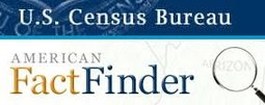 US census bureau american fact finder with link to site.